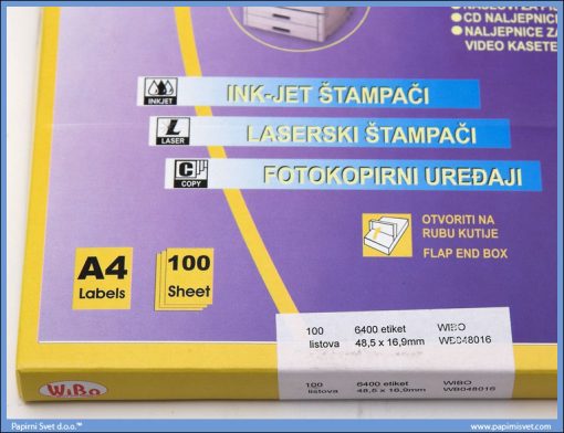 Etikete-nalepnice 48.5x16.9mm 100 listova, Ramipa - Image 2
