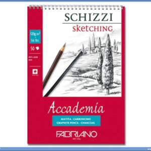 Slikarski blok za ugljen i grafit SCHIZZI 297x420mm 50L 120gr FABRIANO