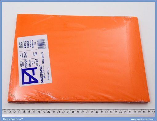 Karton A4 160gr. narandžasti 1/50, Fabriano