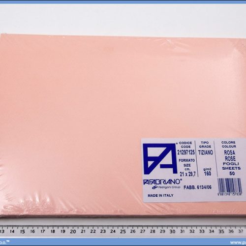Karton A4 160gr. roze 1/50, Fabriano