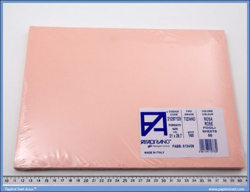 Karton A4 160gr. roze 1/50, Fabriano