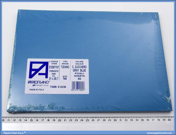 Karton A4 160gr. plavo sivi 1/50, Fabriano