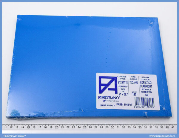 Karton A4 160gr. morsko plavi 1/50, Fabriano