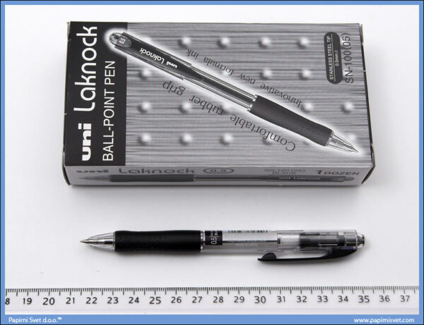 Hemijska olovka Laknock 0.5 sn-100 crna, Uni