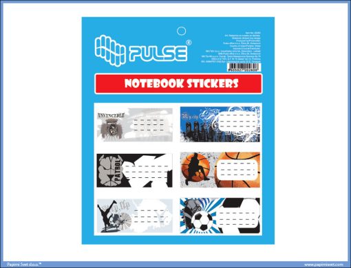 Nalepnice za sveske MUŠKE, Pulse