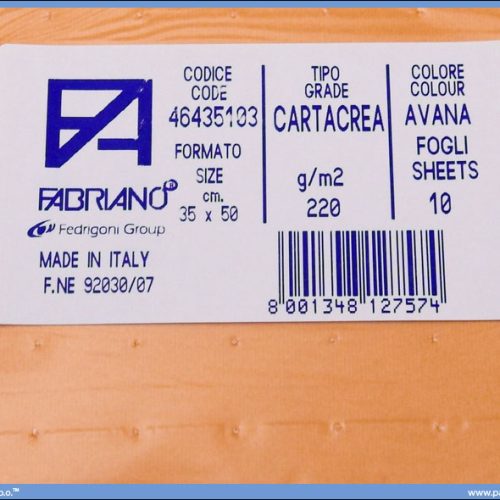 Karton B3 35x50cm ciglasti avana 1/10, Fabriano