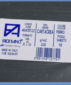 Karton B3 35x50cm tamno sivi ferro 1/10, Fabriano