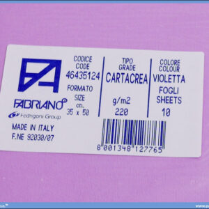 Karton B3 35x50cm svetlo ljubičasti violetta 1/10, Fabriano