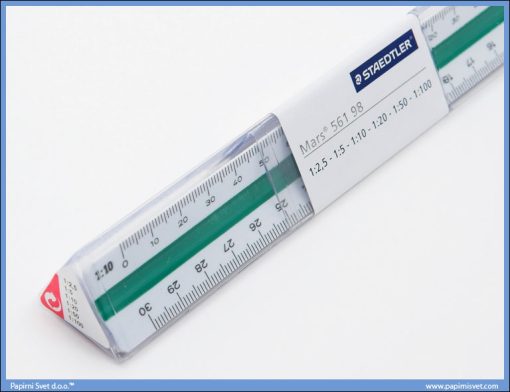 Razmernik lenjir tehnički PVC 56198-DIN BK, Staedtler - Image 2