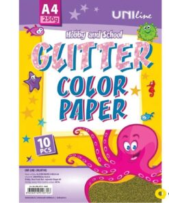 Karton papir DEKORATIVNI KARTON GLITER GOLD 250g A4 10/1 UNL-0717