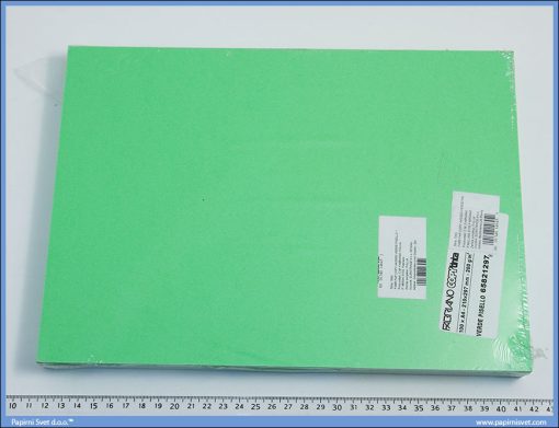Papir/Karton u boji A4 1/100, 200gr SVETLO ZELENI/VERDE PISELLO, Fabriano