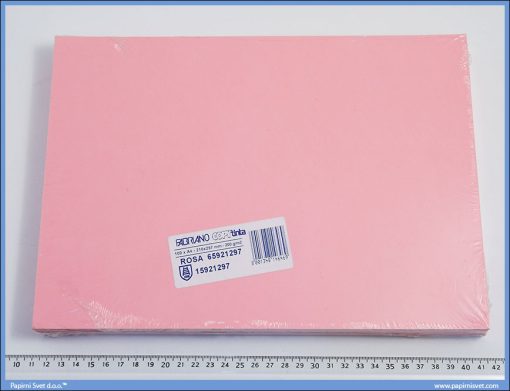 Papir/Karton u boji A4 1/100, 200gr ROSA/ROZE, Fabriano