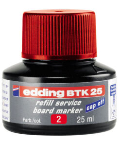 Dopunska stanica 25ml CRVENA za whiteboard markere, Edding