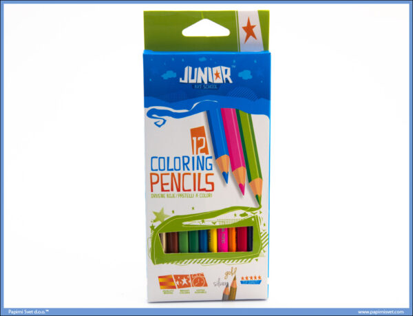 Drvene bojice 1/12 gold&silver, Junior