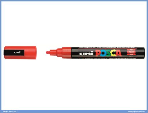 Marker na vodenoj bazi POSCA RED - CRVENI, Uni