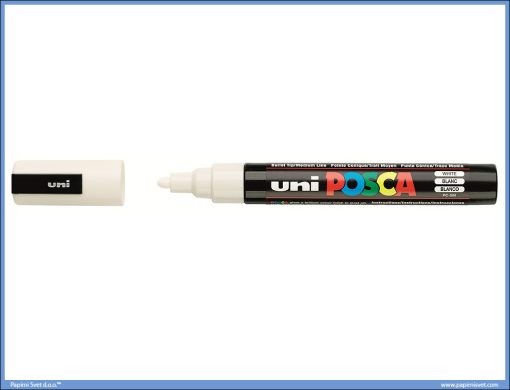 Marker na vodenoj bazi POSCA WHITE - BELI, Uni