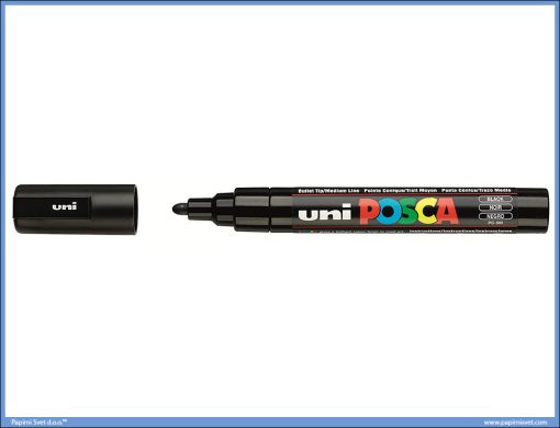 Marker na vodenoj bazi POSCA BLACK - CRNI, Uni
