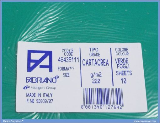 Karton B1 220gr VERDE 1/10
