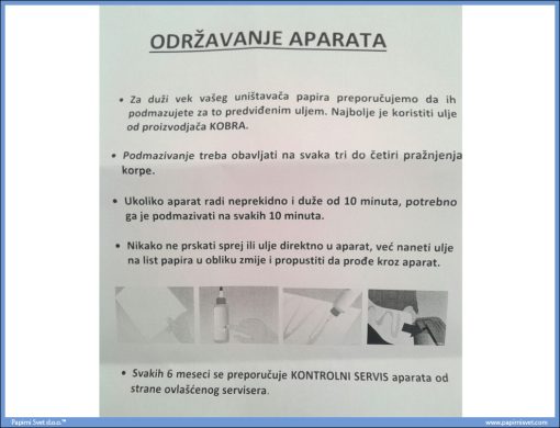 Uništivač papira sreder Opus Shreder CS 2205 - Image 2