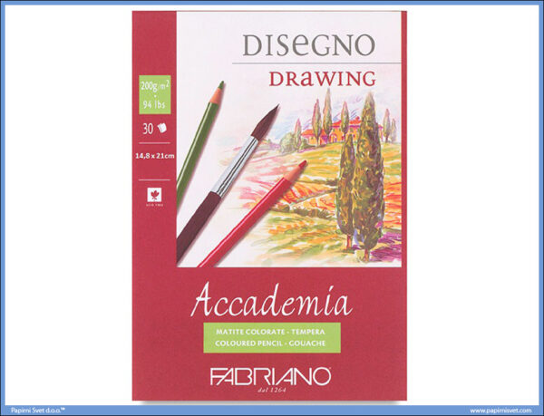 Slikarski blok Disegno Drawing 200gr 148x210mm 1/30, Fabriano