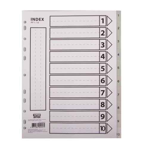 Pregrade za registrator 1/10 PVC SIVE