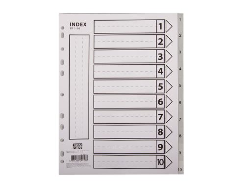 Pregrade za registrator 1/10 PVC SIVE