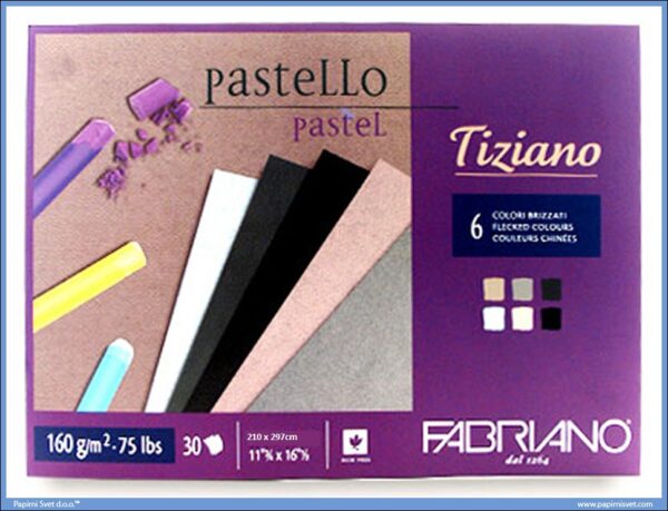 Slikarski blok za pastele 210x297 TIZIANO 6 boja BRIZZATI Fabriano