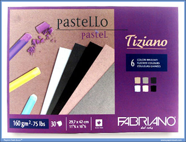 Slikarski blok za pastele 297x420 TIZIANO 6 boja BRIZZATI Fabriano
