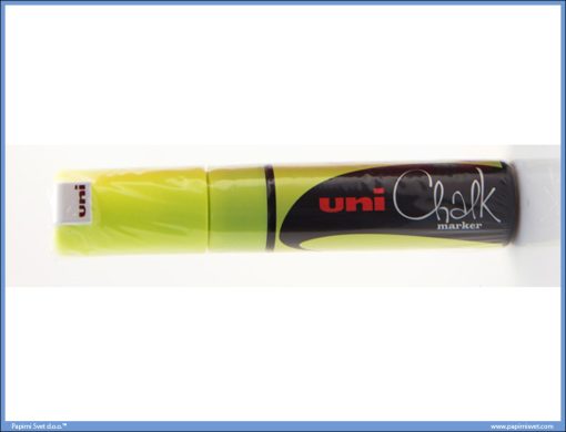 Marker 8.0mm -ŽUTA TEČNA KREDA- UNI CHALK