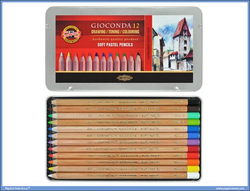 Suve SOFT pastele u olovci GIOCONDA 1/12, Koh-I-Noor
