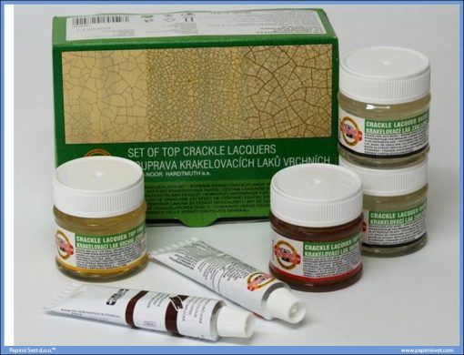 Set lakova za efekat ispucalosti TOP CRACKLE, Koh-I-Noor