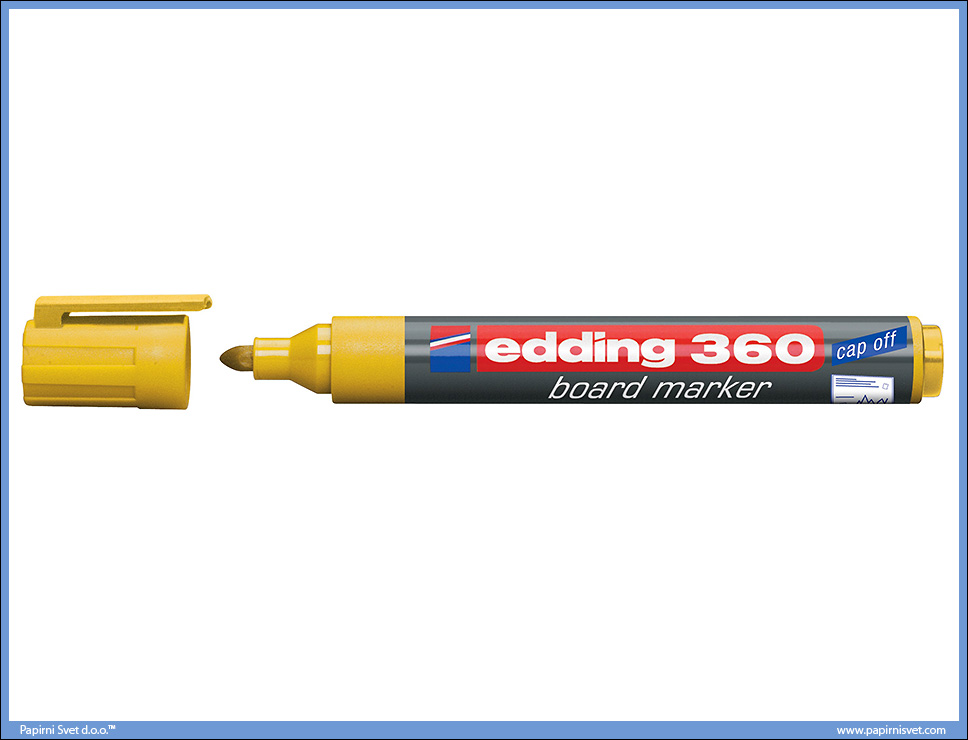 Whiteboard Marker za belu tablu ŽUTI 360, Edding
