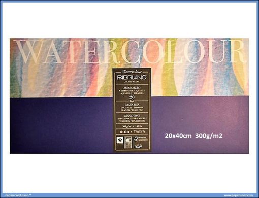 Slikarski blok 300gr 200x400mm WATERCOLOUR PANORAMA, Fabriano