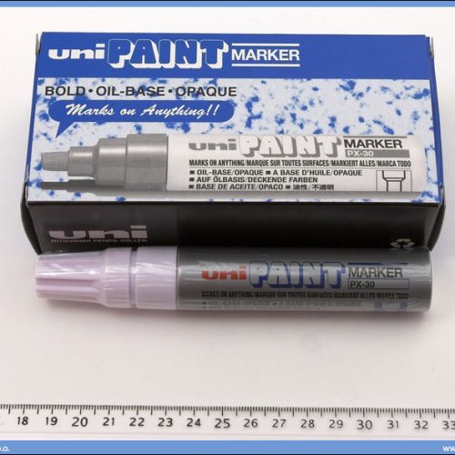 Uljani marker debeli srebrni, Uni