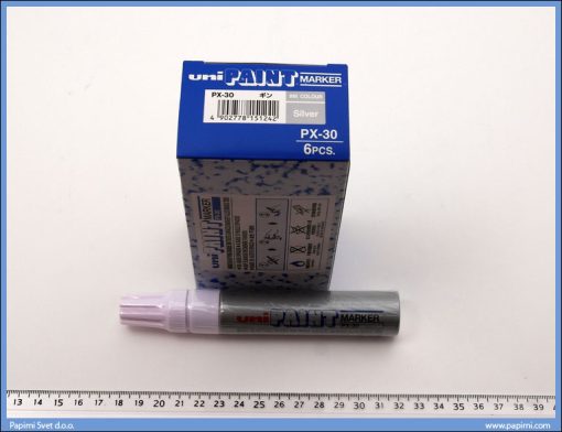 Uljani marker debeli srebrni, Uni