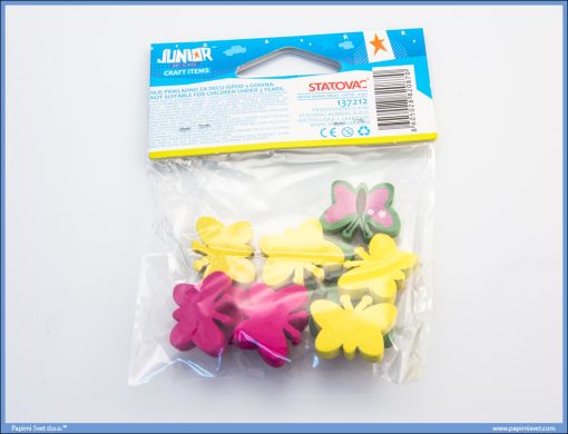 Kreativni pribor LEPTIRIĆI DRVENI 20mm, Junior - Image 2