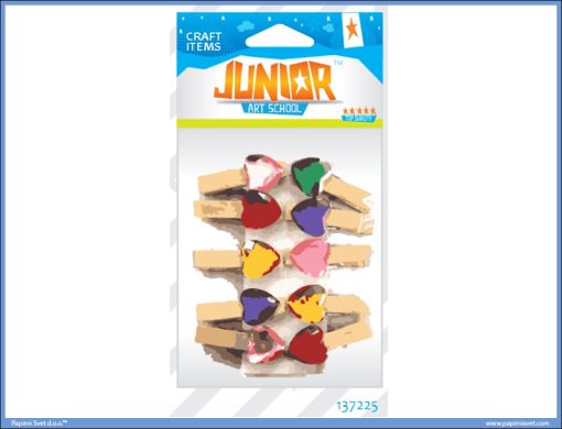 Kreativni pribor ŠTIPALJKE SRCE 10kom, Junior