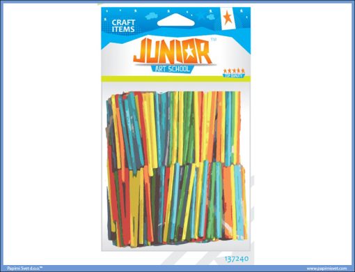 Kreativni pribor DRVENI ŠTAPIĆI COLOR MIX 1000kom, Junior