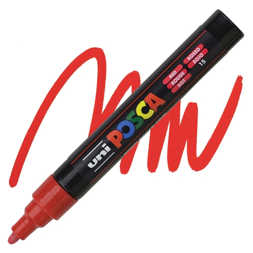 Marker na vodenoj bazi POSCA RED - CRVENI 1,8 - 2,5 mm PC-5M