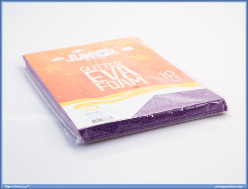 Pena karton A4 EVA GLITTER LJUBIČASTA 1/10, Junior