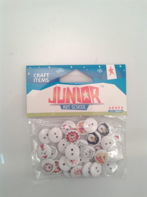 Kreativni pribor CRAFT DUGMIĆI ANIMAL 30kom 15mm, Junior