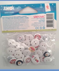 Kreativni pribor CRAFT DUGMIĆI ANIMAL 30kom 15mm, Junior