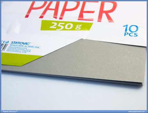 Karton papir 250gr METALIK A4 SREBRNI 1/10, Junior