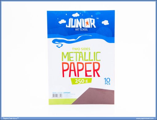 Karton papir 250gr METALIK A4 BRAON 1/10, Junior - Image 2
