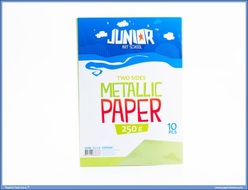Karton papir 250gr METALIK A4 LIMETA ZELENI 1/10, Junior - Image 2