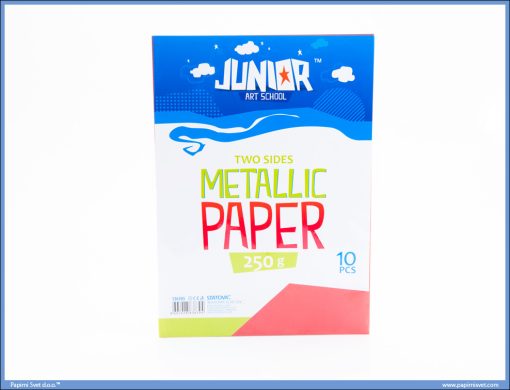Karton papir 250gr METALIK A4 CRVENI 1/10, Junior - Image 2