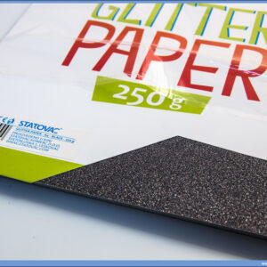 Karton papir GLITER BLACK 250gr CRNI 1/10, Junior