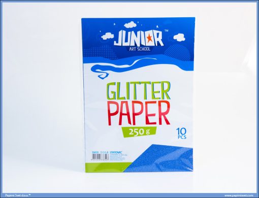Karton papir GLITER BLUE 250gr PLAVI 1/10, Junior - Image 2