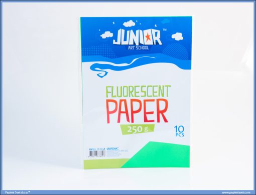 Karton papir FLUO GREEN 240gr ZELENI 1/10, Junior - Image 2