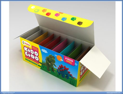 Plastelin KIDOLINO 1/8 640gr Kekec - Image 2